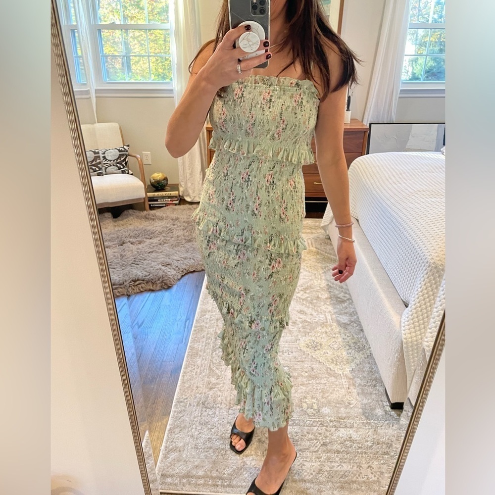 MABLE Floral Ruffle MIDI Dress - Picture 2 of 7
